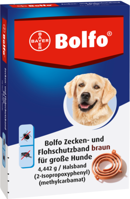 BOLFO Flohschutzband braun f.große Hunde