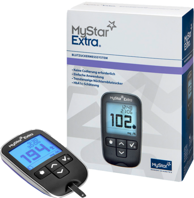 MYSTAR Extra Blutzuckermessgerät Set mmol/l