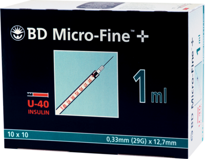 BD MICRO-FINE+ Insulinspr.1 ml U40 12,7 mm