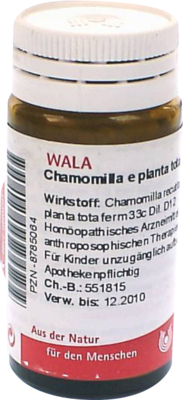 CHAMOMILLA E planta tota D 12 Globuli