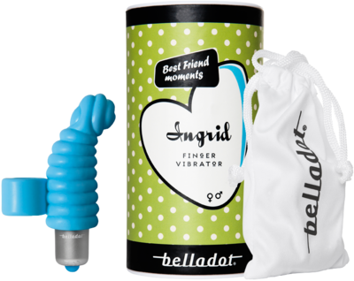 BELLADOT/INGRID Fingervibrator m.Batterien blau