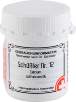 SCHÜSSLER NR.12 Calcium sulfuricum D 6 Tabletten