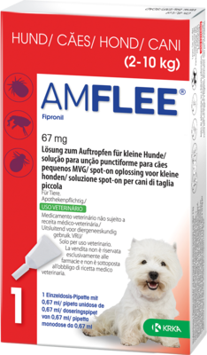 AMFLEE 67 mg Spot-on Lsg.f.kleine Hunde 2-10kg