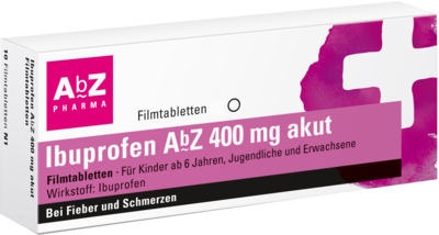 IBUPROFEN AbZ 400 mg akut Filmtabletten