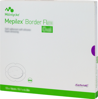 MEPILEX Border Flex Schaumverb.haft.13x16 cm oval